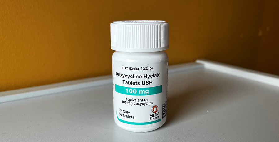 Doxycycline pills bottle