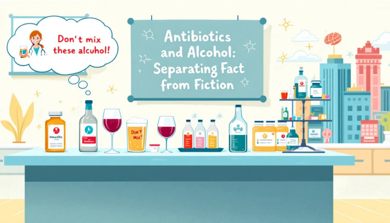 An overview of various antibiotics and their interaction with alcohol, including amoxicillin.