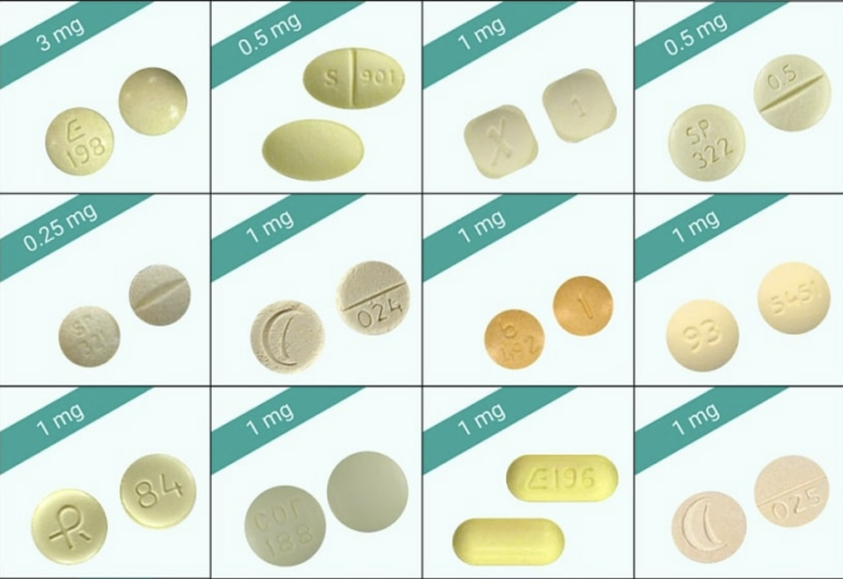 Different colors of Xanax bars including yellow Xanax.