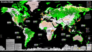 Global cocaine prices across different regions.