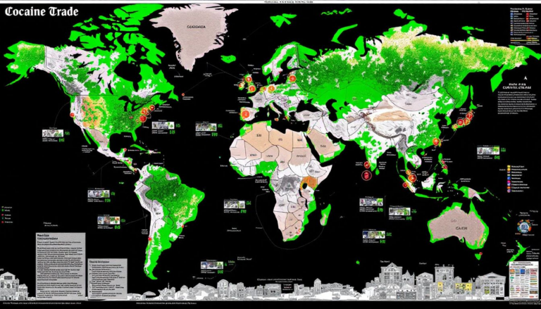 Global cocaine prices across different regions.