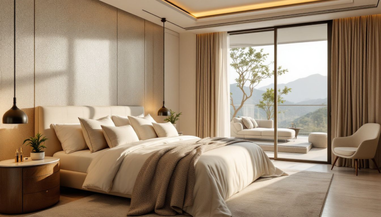 A serene room in a luxury rehabilitation center designed for comfort and privacy.