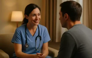 Nurse preparing a patient for opioid detox in New Hampshire