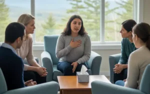 Group therapy session at Heartfelt Recovery Centers in New Hampshire