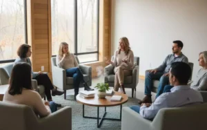Group therapy session at Heartfelt Recovery Centers in New Hampshire
