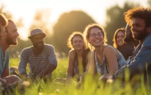 Peer support group helping with early recovery and depression after quitting alcohol