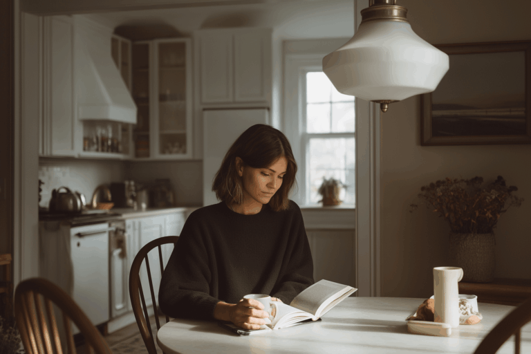 Individual in early recovery reflecting during a therapy session in New Hampshire