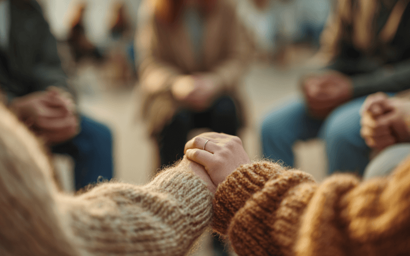 Group therapy session supporting emotional growth in addiction recovery