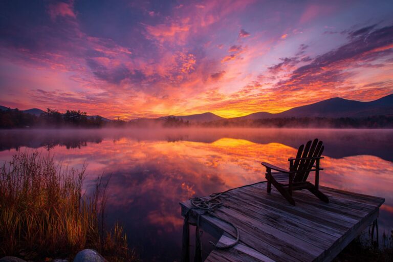Sunrise over New Hampshire landscape symbolizing hope and new beginnings in recovery