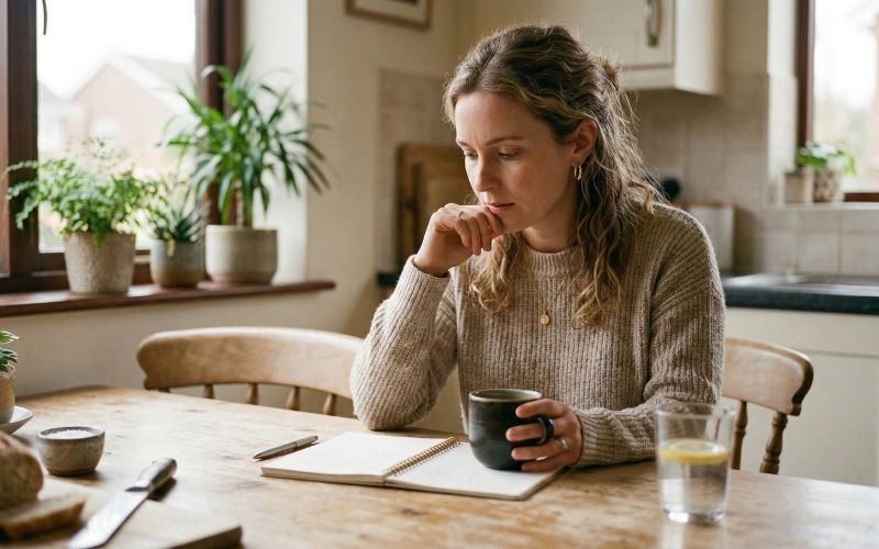 Person reflecting on their relationship with alcohol and recognizing potential warning signs of alcohol use disorder in New Hampshire