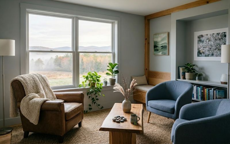 Safe comfortable treatment environment for trauma-informed addiction care Heartfelt Recovery Hudson NH