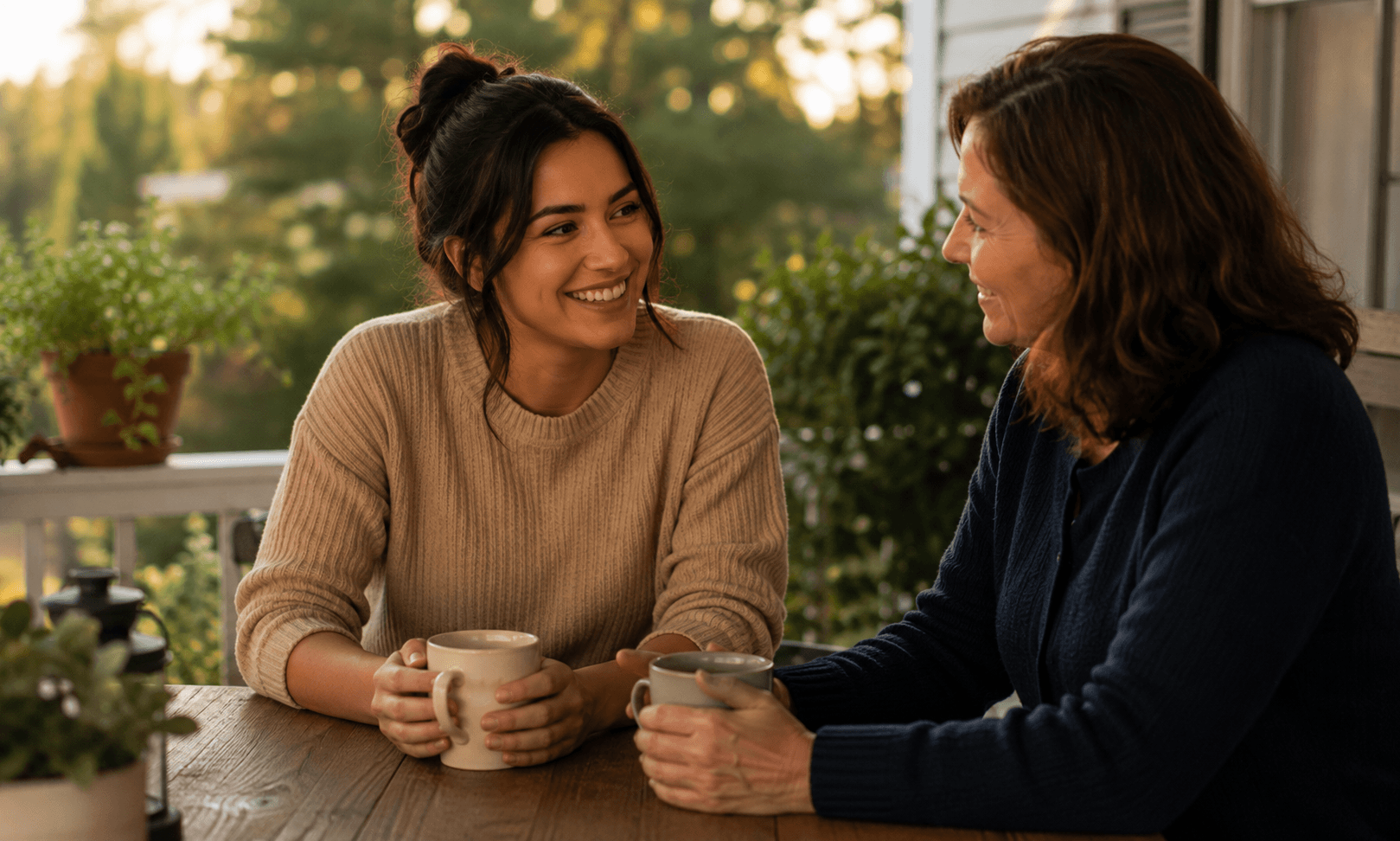 Person mentoring someone newer in recovery, representing the long-term stability of five years in recovery 
