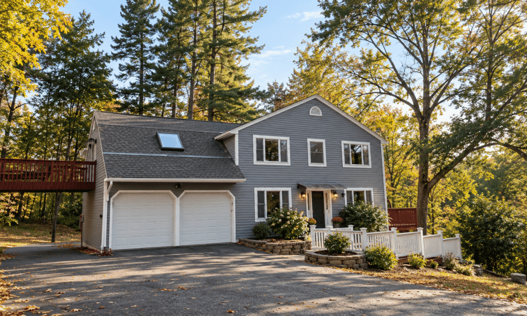 Exterior of a shared transitional housing residence
